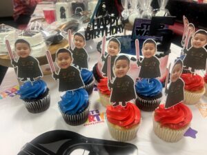 Custom Face Darth Vader Theme Cupcake Toppers for Kids Birthday Parties review - cindy santos