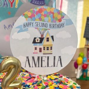 Personalized Up Movie Theme Cupcake Toppers for First Birthday - Custom Name Adventure Decor review - Megan Berhenke