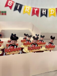 Custom Photo Face Mickey Mouse Themed Cupcake Toppers for Boy's 4th Birthday review - Gab