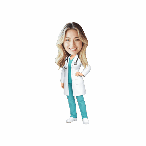 Personalized Doctor Custom Face Cupcake Toppers for Medical Graduations and White Coat Ceremonies