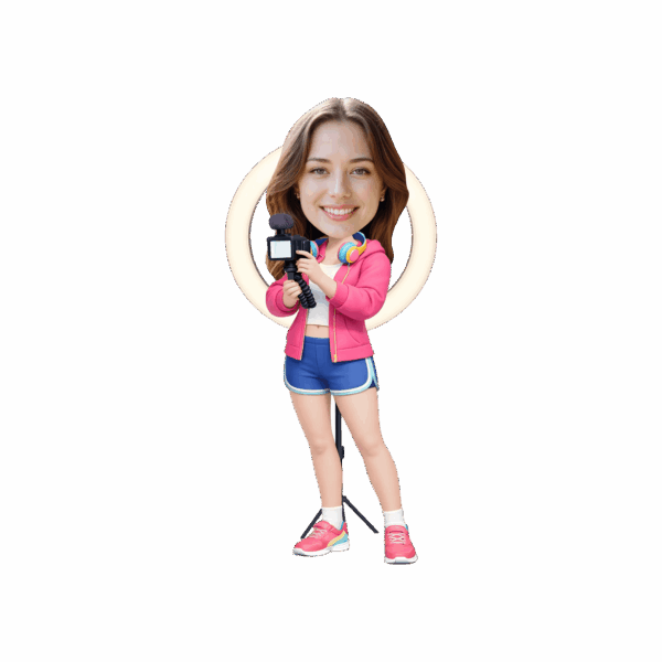 Custom Face Vlogger Cupcake Toppers – Printable Influencer Party Décor for Teens & Tweens