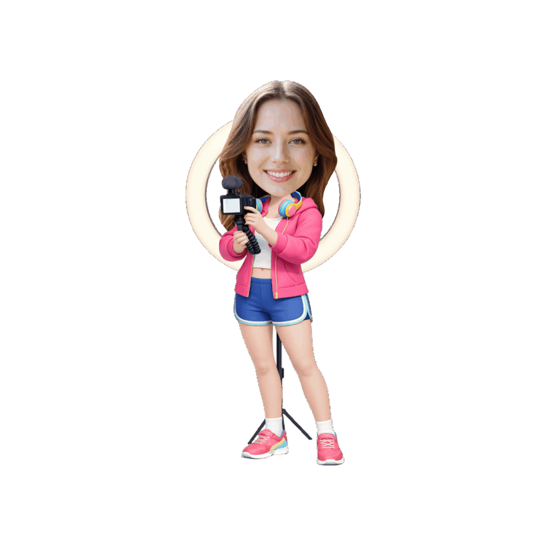 Custom Face Vlogger Cupcake Toppers – Printable Influencer Party Décor for Teens & Tweens